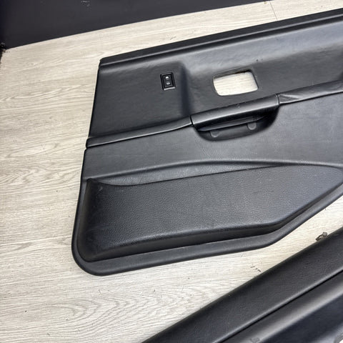 91-98 BMW E36 325 328 M3 SEDAN Rear Left Right Side Door Panels Cards Black OEM
