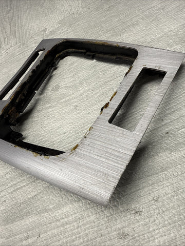 01-06 BMW E46 M3 Interior Center Shift Shifter Trim Brushed Aluminum Broken Tab