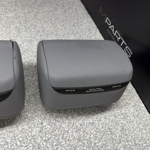 2001-2006 BMW E46 M3 Convertible Grey Rear Headrests Head Rests Pair OEM *Tabs*