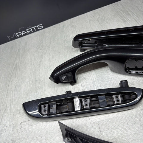 01-06 BMW E46 M3 Coupe Interior Armrests Trim Set Piano Black*Notes*