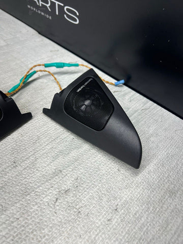 07-13 BMW E92 E93 335 FRONT DOOR HARMAN KARDON SPEAKERS TWEETER COVER TWEETERS