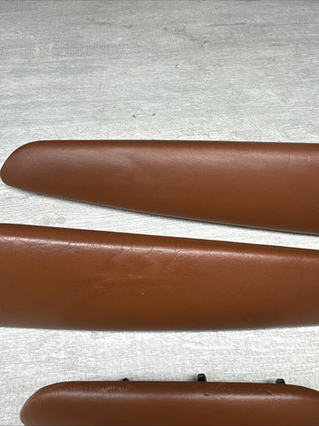 01-06 BMW E46 M3 Convertible Door Upper Arm Rest Armrest Pads Cinnamon *Damaged*