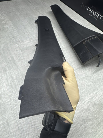 01-06 BMW E46 M3 CONVERTIBLE REAR INTERIOR QUARTER TRIMS COVERS PANELS BLACK