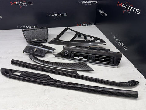 15-19 OEM BMW F12 LCI M6 Center Console Dash Vent Carbon FiberInterior Trim Set
