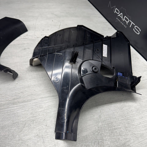 01-06 BMW E46 M3 Left Right Kick Dead Pedals Covers Trims Panels Genuine Black