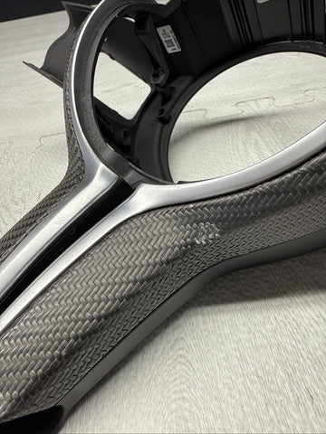 15-21 BMW M2 M3 M4 F87 F80 F82 F83 STEERING WHEEL DRY CARBON TRIM COVER DCT