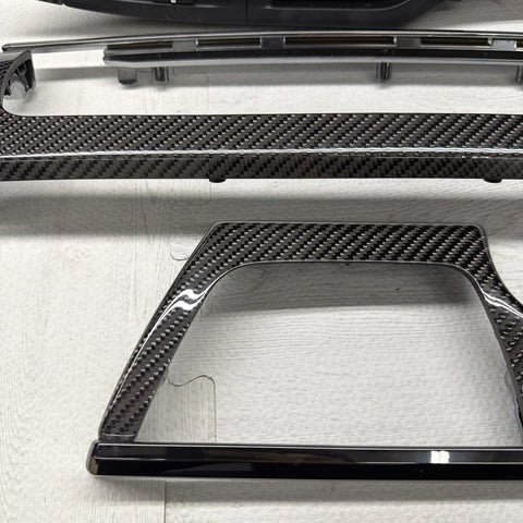13-19 OEM BMW F06 M6 Central Console Dash Center Door Carbon Interior Trim Set