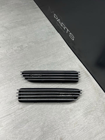 01-06 BMW E46 M3 Fender Vent Grilles Grills Trims Chrome OEM No Emblems