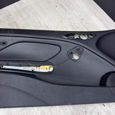 01-06 BMW E46 M3 FRONT DRIVER LEFT SIDE DOOR PANEL CARD BLACK OEM