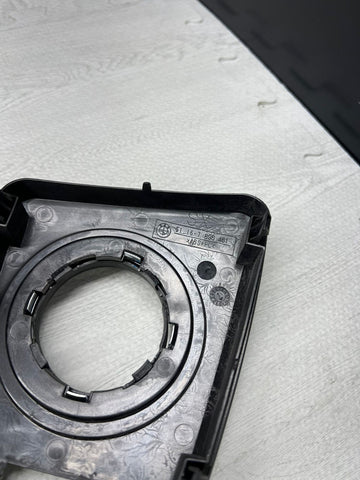 01-06 BMW E46 M3 Center Dome SMG Shift Plate Gloss Silver Painted OEM 7896461