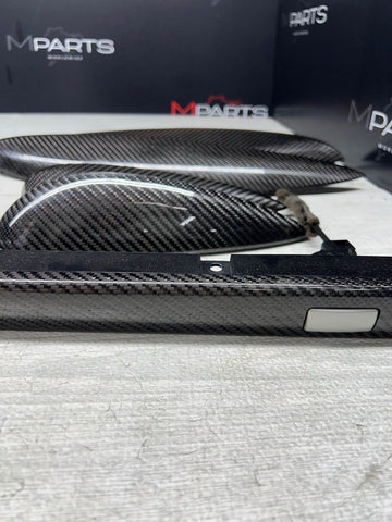 06-07 OEM BMW E63 E64 M6 Front Rear Door Dash Center Console Carbon Trim SET