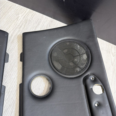 01-06 BMW E46 M3 Convertible Rear Left Right Door Cards Panels Covers Black