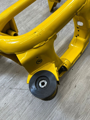 01-06 BMW E46 M3 REAR SUSPENSION SUBFRAME AXLE CARRIER CRADLE YELLOW