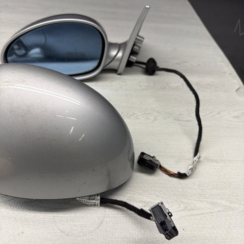 01-06 BMW E46 M3 Side View Door Mirrors Pair Titanium Silver *Notes*