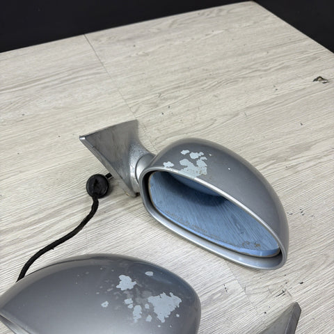 01-06 BMW E46 M3 Side View Door Mirrors Pair Titanium Silver *Notes*