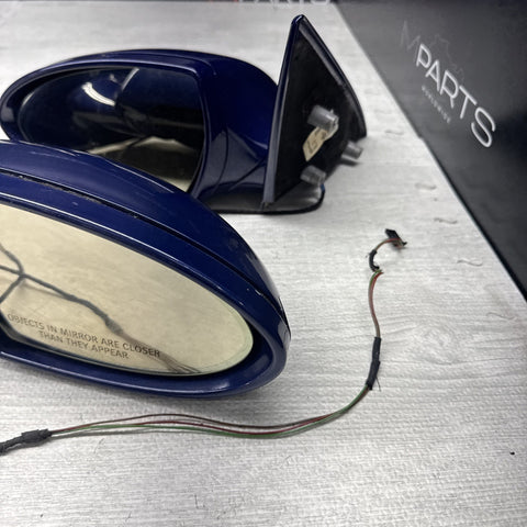 2006-2008 BMW E63 E64 M6 Door Mirrors Set Interlagos Blue *Notes*