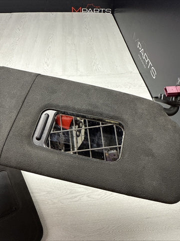 2006-2010 BMW E63 650i M6 Coupe Sun Visors Pair Alcantara OEM *Sticker Flaw