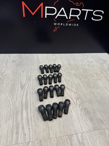 BMW F06 F10 F12 F13 F22 F30 F32 F33 F80 F82 F83 Lug Bolts Black Stock Set of 20
