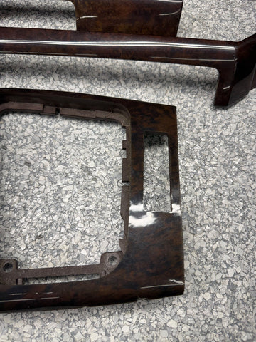 99-05 BMW E46 Sedan 8-Piece Interior Wood Trim Set Center Console OEM *Notes*