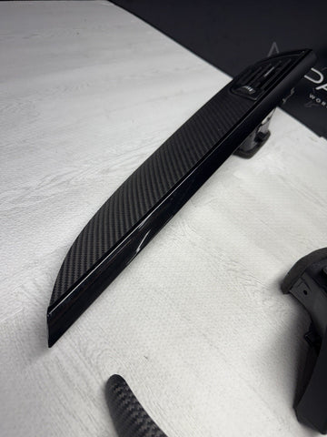 2016 - 2020 BMW F87 M2 CARBON FIBER FRONT INTERIOR TRIM PANEL SET OEM 8073751