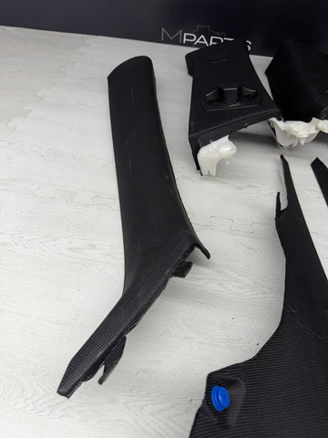 BMW F82 F32 M4 15-20 Coupe ABC Pillars Panels Roof Trim BLACK OEM