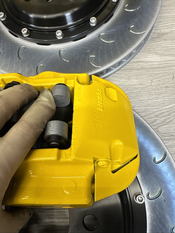 01-06 BMW E46 M3 BREMBO Big Brake Kit Yellow Calipers Rotors Set NEW Plug Play