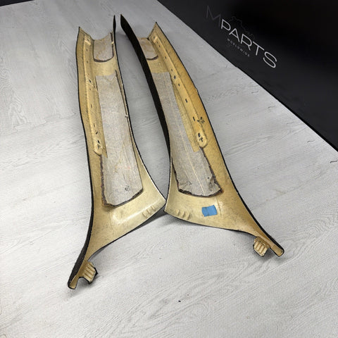 2001-2006 BMW M3 E46 Coupe Front Left Right A Pillar Trim Cover Black OEM