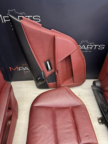 06-10 BMW E60 M5 Interior Front Seats Panels Cards Complete Red Indianapolis