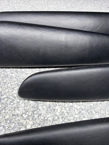 01-06 BMW E46 M3 Convertible Door Upper Arm Rest Armrest Pads Black