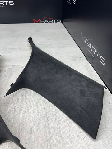 04-10 BMW E63 645 650 M6 Coupe Rear C Pillars Trims Covers Set Alcantara OEM