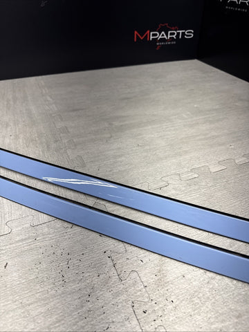 BMW G87 M2 21-23 Competition Left Right Roof Rail Trim Moldings Blue 7343540