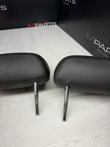 99-06 BMW E46 328 325 330 Sedan Coupe Rear Seat Headrest Black Pair OEM