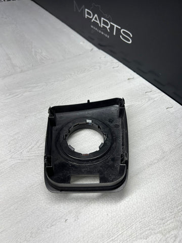 01-06 BMW E46 M3 Center Dome SMG Shift Plate Gloss Silver Painted OEM 7896461