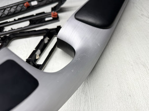 01-06 BMW E46 M3 Convertible Interior Armrests Trim Set Brushed Aluminum *Notes*