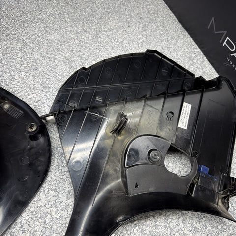 01-06 BMW E46 M3 Left Right Kick Dead Pedals Covers Trims Panels Genuine Black
