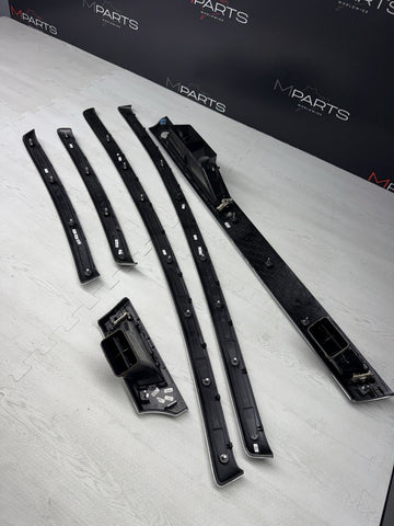 09-13 OEM BMW E92 E93 335is Dash Glacier Silver Aluminum Interior Trim Set