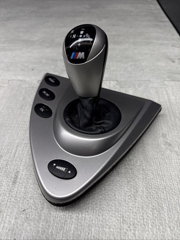06-10 BMW E63 E64 M6 SMG Shift Knob Shifter Selector + Trim Cover w/ Buttons OEM