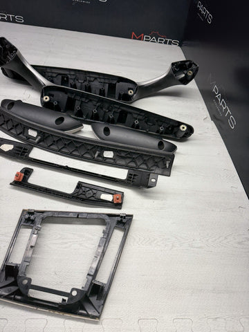 01-06 BMW E46 M3 Convertible Interior Armrests Trim Set Brushed Aluminum *Notes*
