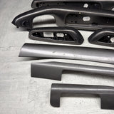 01-06 BMW E46 M3 Convertible Interior Armrests Trim Set Titan Shadow Black