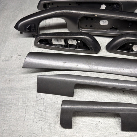 01-06 BMW E46 M3 Convertible Interior Armrests Trim Set Titan Shadow Black