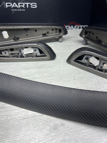 01-06 BMW E46 M3 Convertible Interior Armrests Trim Set Titan Shadow Grey