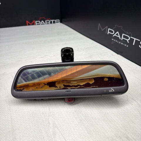 01-06 BMW E46 M3 Rearview Rear View Mirror SOS Homelink Convertible *Glass Damag
