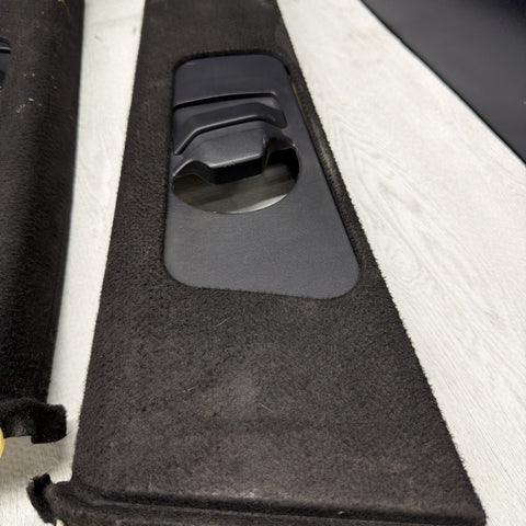 GENUINE BMW E46 B Pillar Trims Column Cover Pillars Pair Black *Peeling*