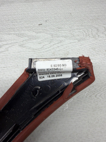 BMW E92 E93 FRONT RIGHT DOOR FOX RED INTERIOR HANDLE COVER 8043342 6962584