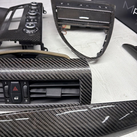 06-07 OEM BMW E63 E64 M6 Front Rear Door Dash Center Console Carbon Trim *Notes*