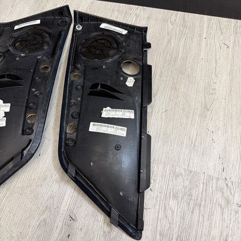 01-06 BMW E46 M3 Convertible Rear Left Right Door Cards Panels Covers Black