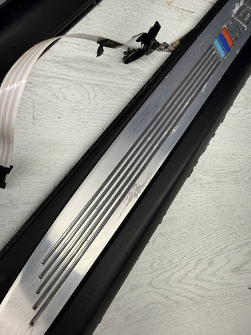 06-10 OEM BMW E63 E64 Illuminated Door Sills Covers Trim Entrance Plates Set