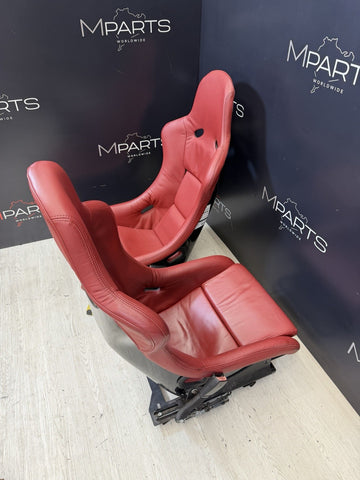 BMW E46 M3 01-06 Recaro Pole Position CS Seats Reupholstered Imola Red  *Notes*