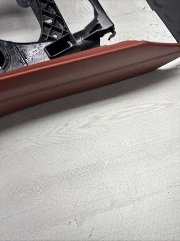 08-13 BMW E90 E92 E93 M3 Extended Fox Red Leather Center Console + Armrest OEM