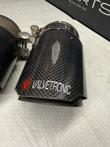 Valvetronic Designs 76mm Carbon Fiber Exhaust Tips Universal